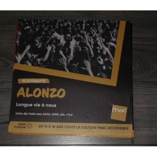 Rare Plv Souple 30x30cm Alonzo Longue Vie À Nous / Magasins Fnac / Rap
