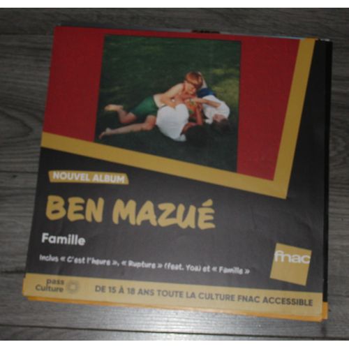 Rare Plv Souple 30x30cm Ben Mazue Famille / Magasins Fnac