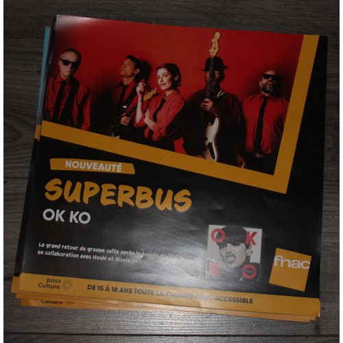 Rare Plv Souple 30x30cm Superbus Ok Ko / Magasins Fnac