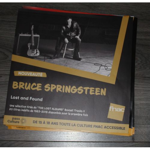 Rare Plv Souple 30x30cm Bruce Springsteen Lost And Found / Magasins Fnac