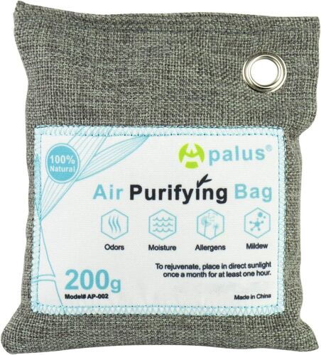 KALANKA-Sac Désodorisant, Élimine les Odeurs des Voitures, Armoires, Salles de Bains. Capture et Élimine les Odeurs, au Charbon de Bambou Actif, Absorbeur d'Odeurs et d'Humidité, 200g