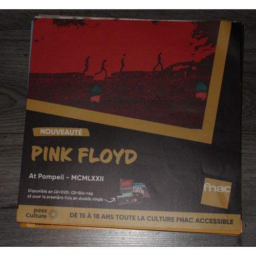 Rare Plv Souple 30x30cm Pink Floyd At Pompei - Mcmlxxii / Magasins Fnac