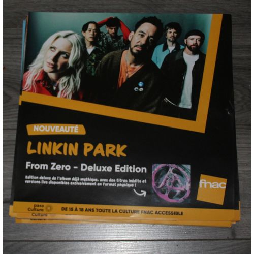 Rare Plv Souple 30x30cm Linkin Park From Zero - Deluxe Edition / Magasins Fnac