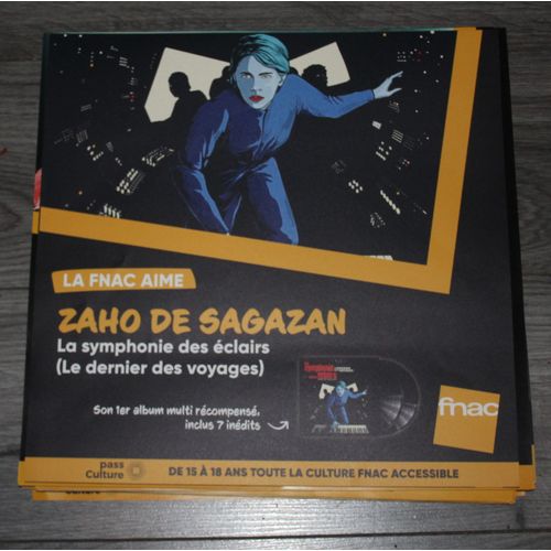 Rare Plv Souple 30x30cm Zaho De Sagazan La Symphonie Des Éclairs ( Le Dernier Des Voyages ) Magasins Fnac