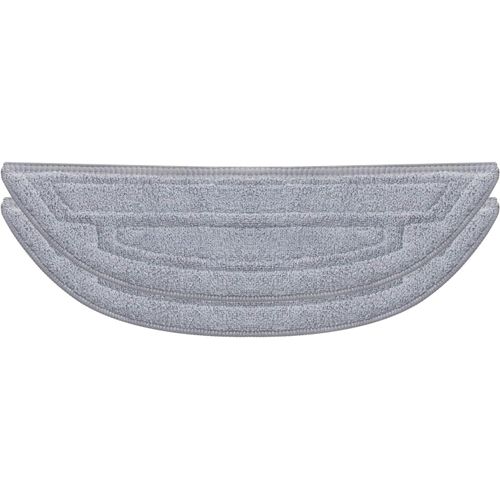Serpillière Vibrante Antibactérienne À Deux Zones, Chiffons Accessoires Pour Roborock Saros 10 Aspirateur Lot De 2 (Gris)