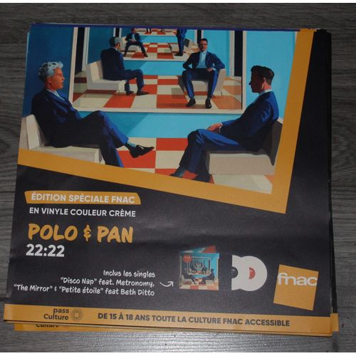 Rare Plv Souple 30x30cm Polo & Pan 22:22 ( Electro Pop )/ Magasins Fnac