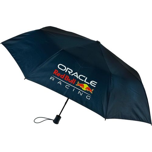 Kalanka-- Parapluie De Poche Oracle Red Bull Racing - Parapluie Automatique Pliable Avec 4 Panneaux Imprimés - Polyester, Structure En Fibre, Poignée En Plastique