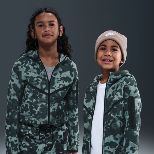 Sweat À Capuche Et Zip En Fleece À Imprimé Camouflage Nike Tech Pour Ado (Garçon) - Vert
