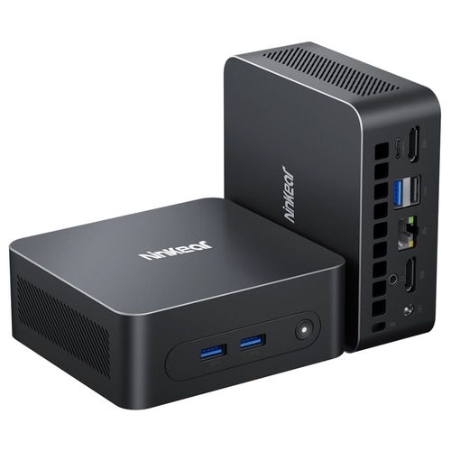 Mini PC Ninkear N10, Intel N100 4 coeurs - 3,4 GHz max - Ram 16 Go - SSD 512 Go, 2 ports HDMI 2.0 (4K à 60 Hz), Wi-Fi 2,4/5 GHz, Bluetooth 5.0