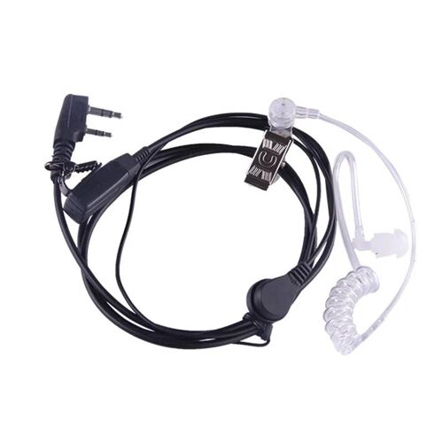 Baofeng-Écouteurs PTT MIC à tube d'air acoustique, 2 broches, microphone, écouteur pour EMF, anti-rayonnement, talkie-radio Walperforated Headset and air tube