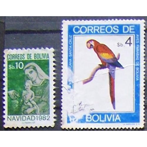 Bolivie Lot De 2 Timbres
