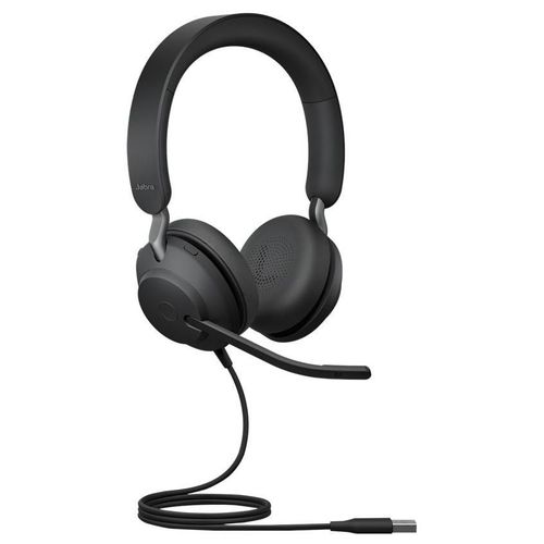 Jabra Evolve2 40 SE UC Stereo - Micro-casque - sur-oreille - filaire - USB-C, USB-A - isolation acoustique - Optimisé pour la CU