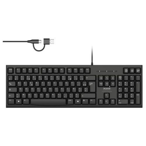PORT OFFICE - Clavier - USB - AZERTY - Français - En vrac