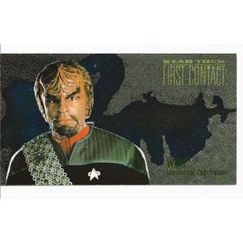 [ Trading Card ] 1996 " Star Trek : First Contact " Lieutenant Commander Worf " Chase Card / Character Card C 7 Skybox Widevision