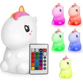 Lampe Licorne LED Magique Changeant de Couleur - 12 cm x 17 cm, Éclairez vos Rêves!