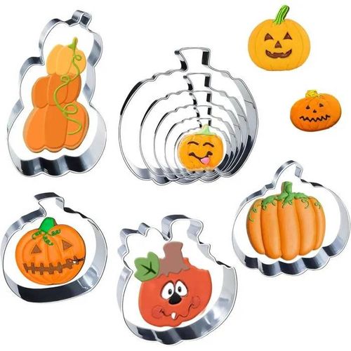 Lot De 9 Moules En Forme De Citrouille Pour Halloween Découpeurs De Biscuits