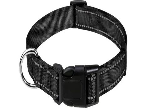 Collier Réfléchissant - Tagme - Nylon - Noir - Xs - Sécurisé Et Pratique