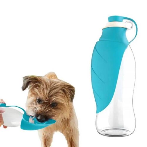 Bouteille D'eau Pour Chien - Nikcorp - Gourde Abreuvoir Pliable - 550 Ml - Turquoise - Ergonomique