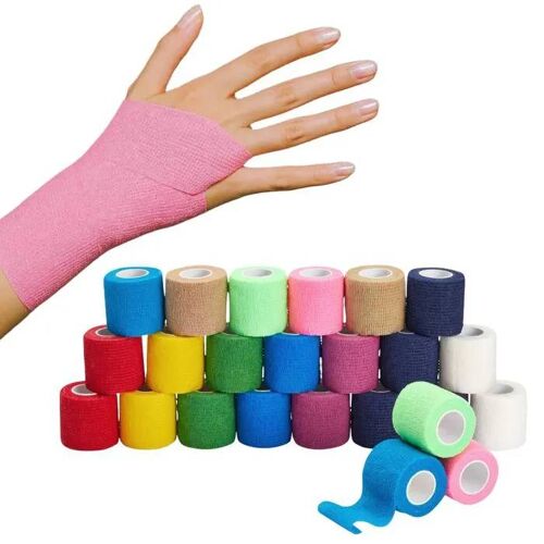 Bandages Cohésifs Élastiques Auto-Adhésifs Respirants 24 Pièces 