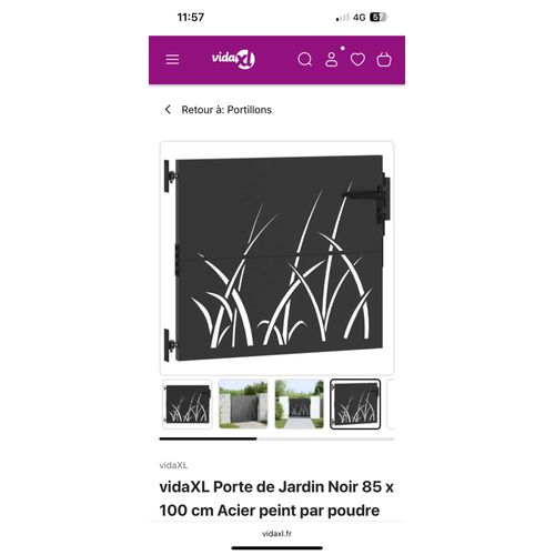 Porte De Jardin Noir