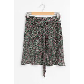 Jupe Portefeuille Fleurie – Caroll – T38 (Très Bon État)