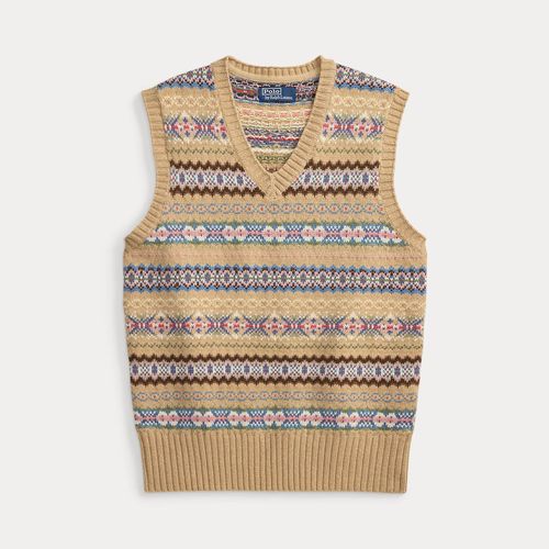 Pull Débardeur Fair Isle En Coton Et Laine
