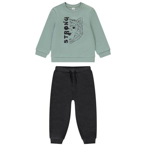 Ensemble Jogging En Molleton Fantaisie Pour Bébé Garçon - Anthracite Chiné