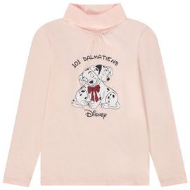 Sous-Pull Col Roulé En Jersey Print 101 Dalmatiens Pour Fille - Rose