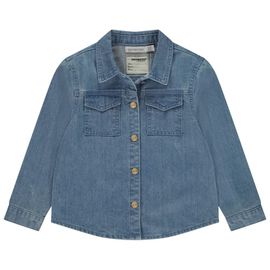 Surchemise En Jean Effet Used Pour Fille - Stone Clair