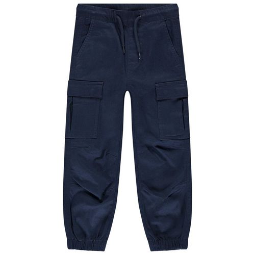 Pantalon Uni Effet Cargo À Poches Pour Garçon - Bleu Marine