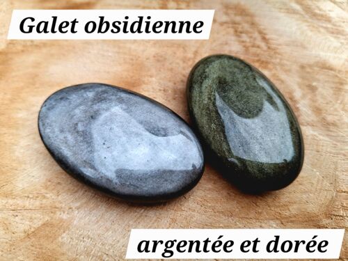Galet Bombé En Obsidienne Dorée Minéral Semi Précieux
