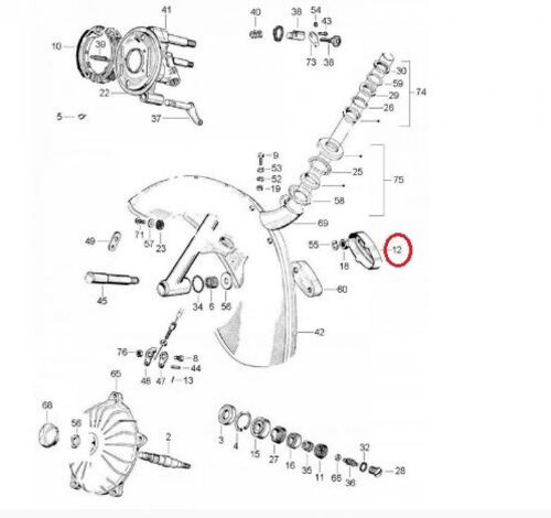 Protection De Fourche Rms Pour Scooter Piaggio 125 Vespa Pk 099025 / 216966 Neuf