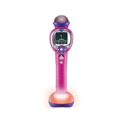 Micrófono VTech Kidi SuperStar Dance Pantalla Interactiva Distorsionador Voz Rosa