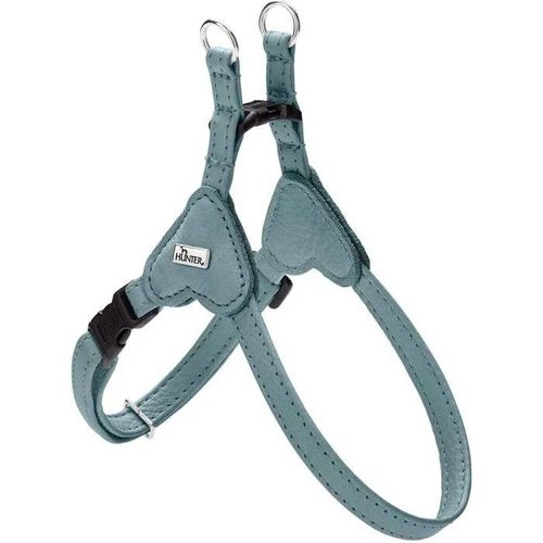 Harnais Pour Chien - Hunter - Soho Mini - Cuir De Vachette - Doux Et Souple - Bleu Clair