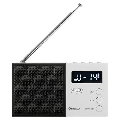 Radio Portable - ADLER - AD 1908 - Bluetooth 5.0 - Écran LCD - Batterie Amovible 800 mAh