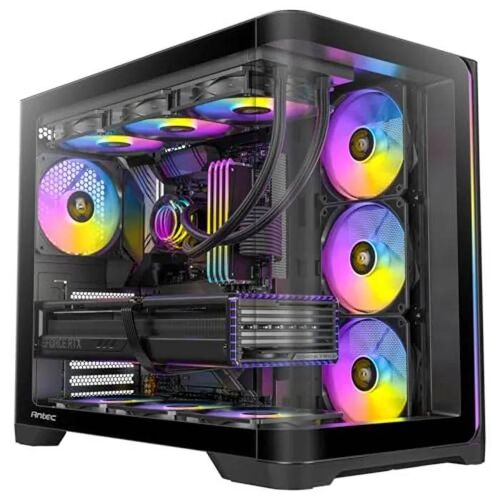 Antec C5 Curve ARGB, 4 ventilateurs ARGB PWM de 120 mm inclus, jusqu'à 10 ventilateurs simultanément, port de type C 3.2 Gen 2,