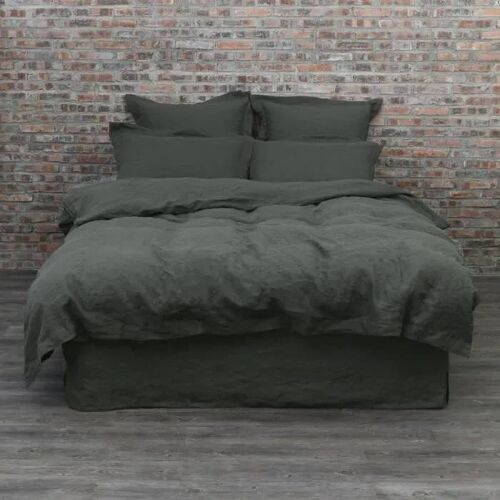 Housse De Couette - Haute Qualité - 220x240cm - Gris Foncé - 100% Coton - 2 Taies 65x65cm