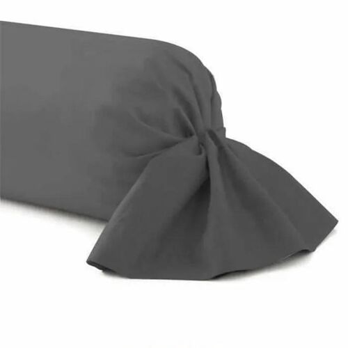 Taie De Traversin - Homerokk - 45x135 Cm - 100% Coton - Gris Foncé - Tissu Résistant