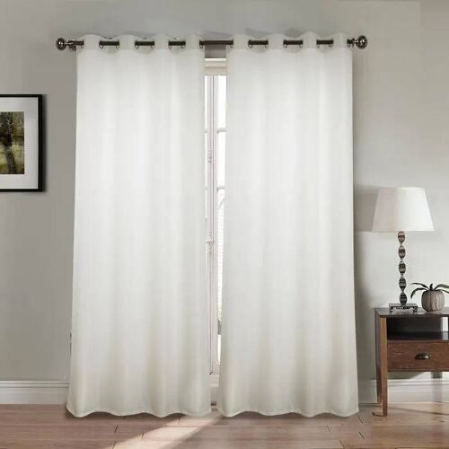 Rideau Voilage - Blanc - 140x240cm - 100% Polyester - ?illets - Livraison Gratuite