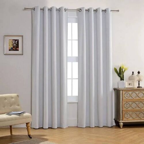 Rideaux Occultants - Bazarim - Ivoire - 140x260 Cm - Lot De 2 Panneaux - ?illets