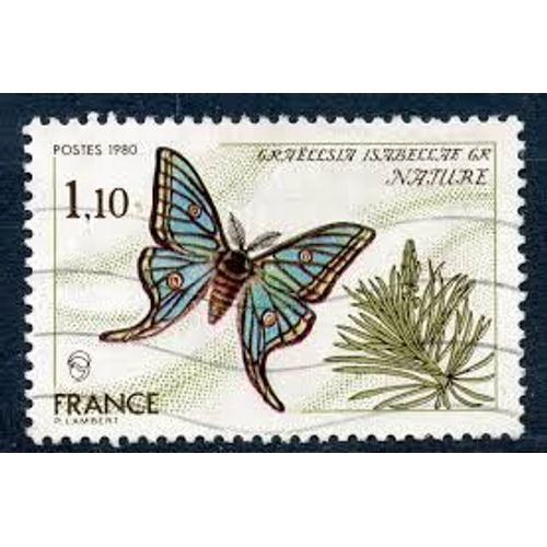 Série Nature : Papillon "Gracessia Isabellae" Année 1980 N° 2089 Yvert Et Tellier Luxe
