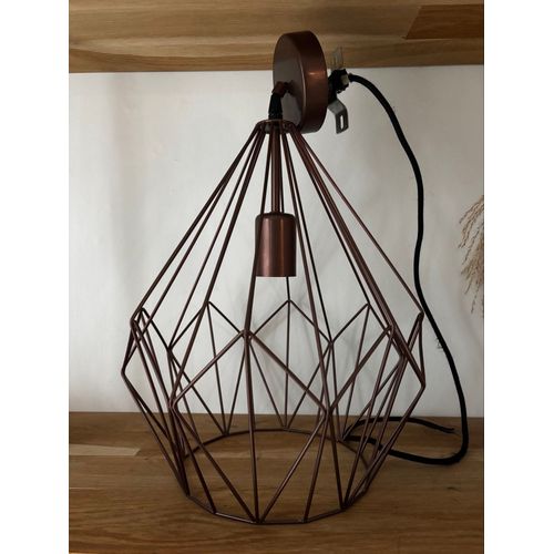 Suspension Luminaire Géométrique En Métal Couleur Cuivrée Mat