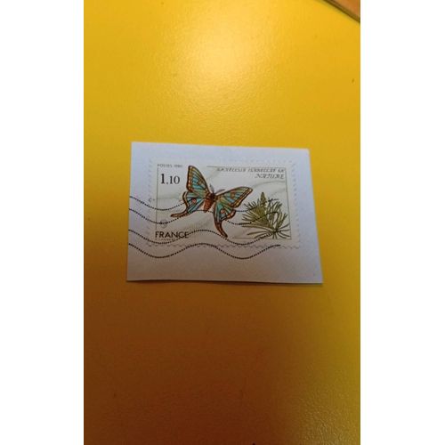 Timbre Papillon 1980 France Réf Tp 9