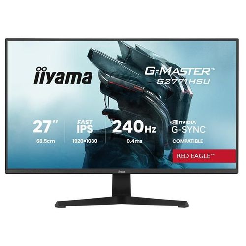 iiyama G-MASTER Red Eagle G2771HSU-B1 - Écran LED - jeux - 27" - 1920 x 1080 Full HD (1080p) @ 240 Hz - Fast IPS - 350 cd/m² - 1000:1 - 0.4 ms - HDMI, DisplayPort - haut-parleurs - noir, mat