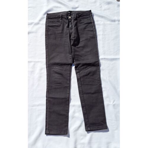 Pantalon Femme Noir Avec Liseré Petites Perles Couleur Argenté Taille 40 Marque Burton Of London