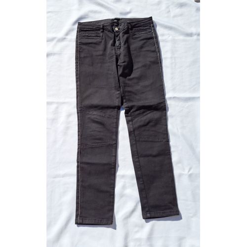 Pantalon Femme Noir Avec Liseré Petites Perles Couleur Argenté Taille 40 Marque Burton Of London