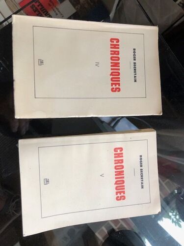 Chroniques Iv + Chroniques V - Roger Secretain - Sme - 1974