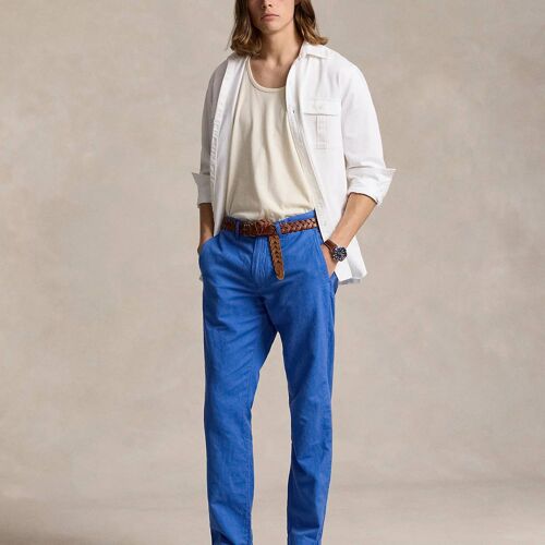 Pantalon Droit En Lin-Coton