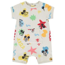 Combinaison Courte En Molleton Mickey Disney Pour Bébé Garçon - Ecru