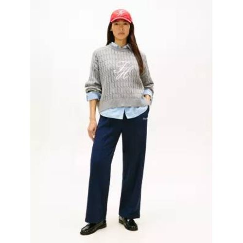 Jogging À Jambe Ample Et Logo Brodé